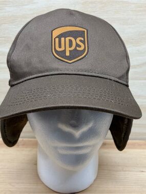 UPS Trapper Hat Cap Brown Ear Flaps M/L Winter WearGuard